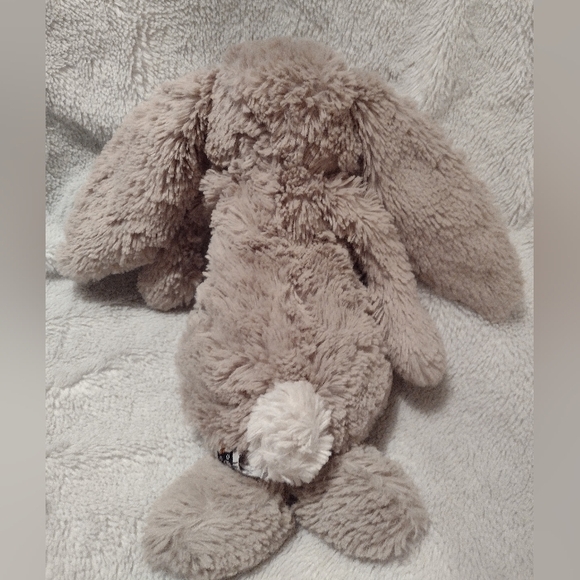 Jellycat Medium Bashful Bunny Plush  Tan Beige White Cottontail Bunny Soft 12" - Picture 4 of 6